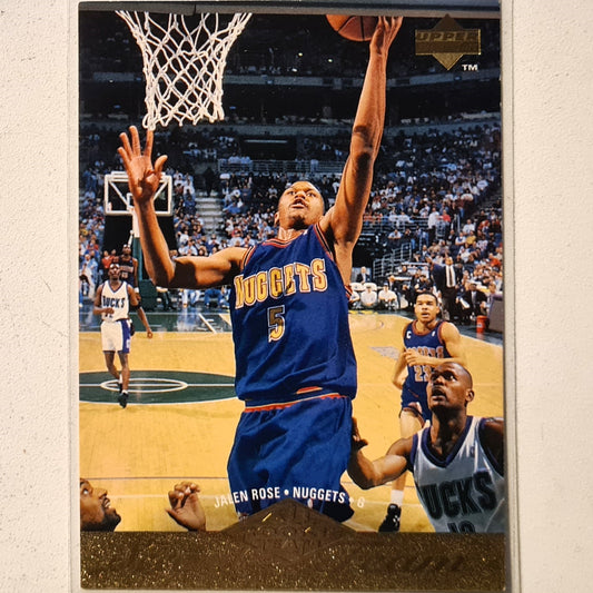 Jalen Rose 1995 Upper Deck all rookie 2nd team #163 NBA Basketball Denver Nuggets Good Sleeved