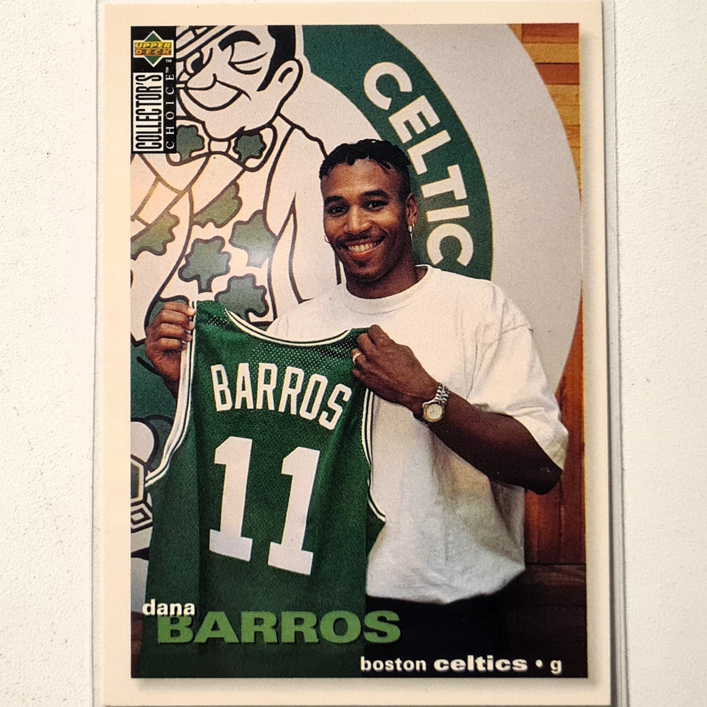 Dana Barros 1995 Upper deck collectors choice #289 NBA Basketball Boston Celtics Excellent Sleeved