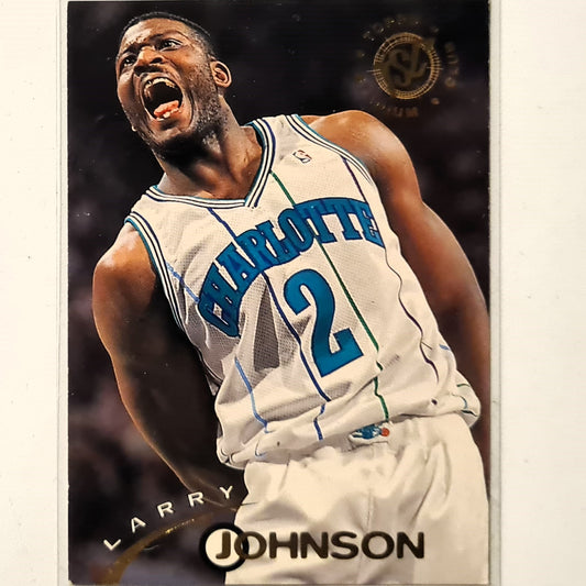 Larry Johnson 1995 Topps Stadium Club #336 NBA Basketball Charlotte Hornets good/very good sleeved