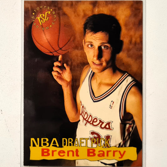 Brent Barry 1995 Topps Stadium Club 15th draft pick Rookie RC NBA Basketball LA Clippers very good sleeved