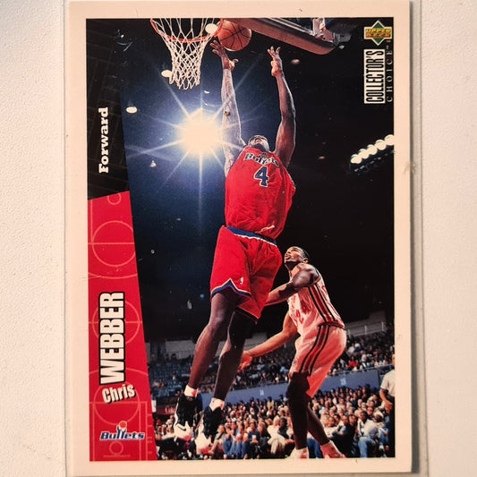 Chris Webber 1996 Upper-Deck #163 NBA Basketball Washington Bullets excellent Sleeved