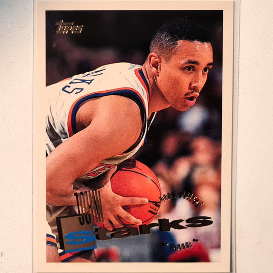 John Starks 1996 Topps #115 NBA Basketball New York Knicks excellent Sleeved