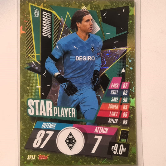 Yann Sommer 2020-21 Topps Match Attax Star Player SP13 Soccer Football Borussia Monchengladbach  Excellent Sleeved