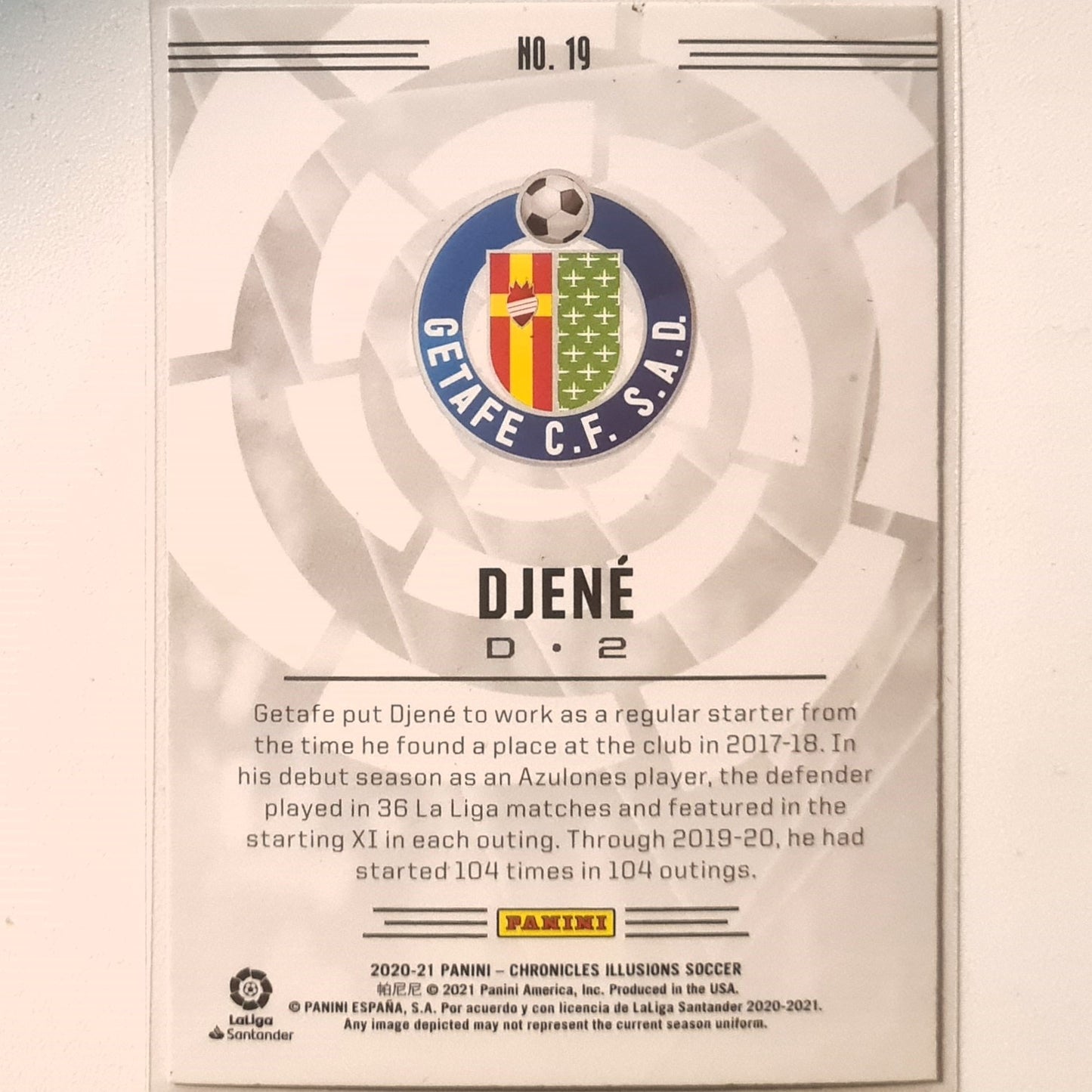 Djene 2020-21 Panini Illusions Gold Circles rare #19 Soccer Football Getafe Excellent Sleeved