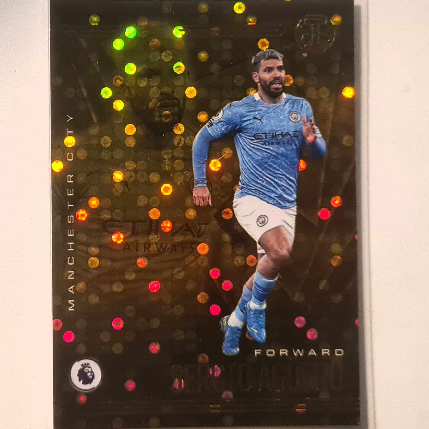 Sergio Aguero 2020-21 Panini Illusions Gold Circles rare #18 Soccer Football Manchester City Excellent Sleeved