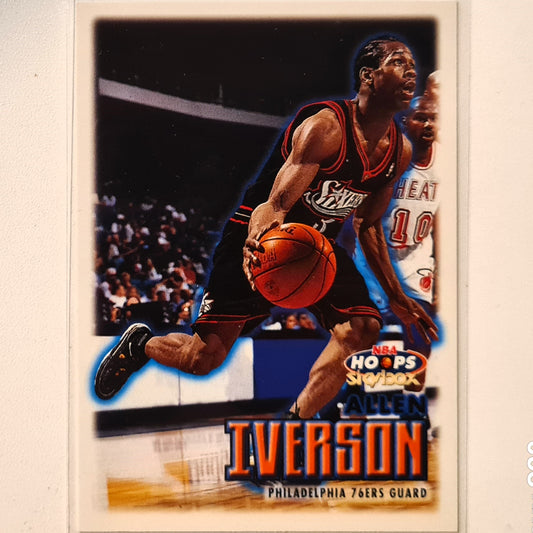 Allen Iverson 1998 Skybox NBA Hoops #87 NBA Basketball Philadelphia 76ers Excellent Sleeved