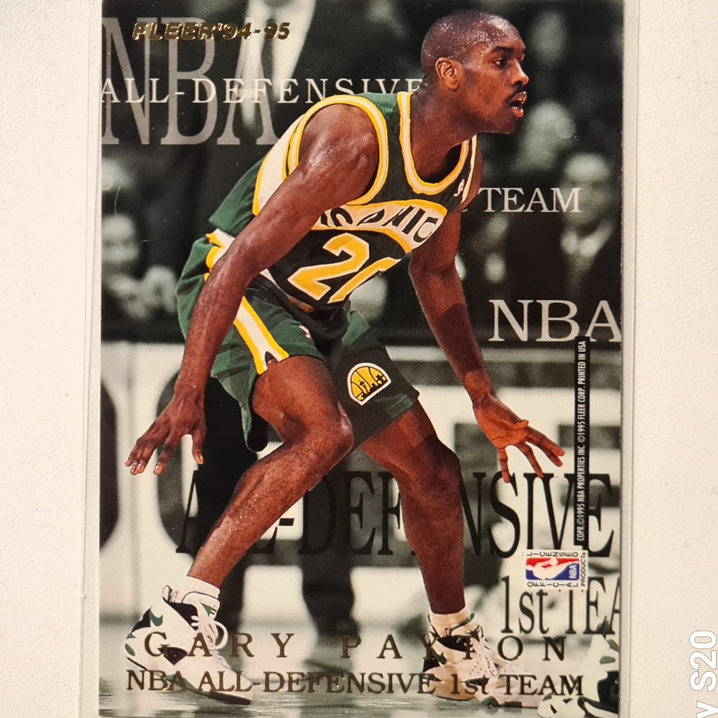 Gary Payton Horace Grant 1995 Fleer 94-95 NBA all defensive #344 NBA Basketball Seattle Super Sonics very good Sleeved