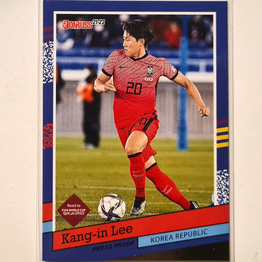 Kang-in Lee 2021-22 Donruss road to FIFA world cup Qatar 2022 gold press proof #17 Soccer Football Korea Republic Excellent sleeved