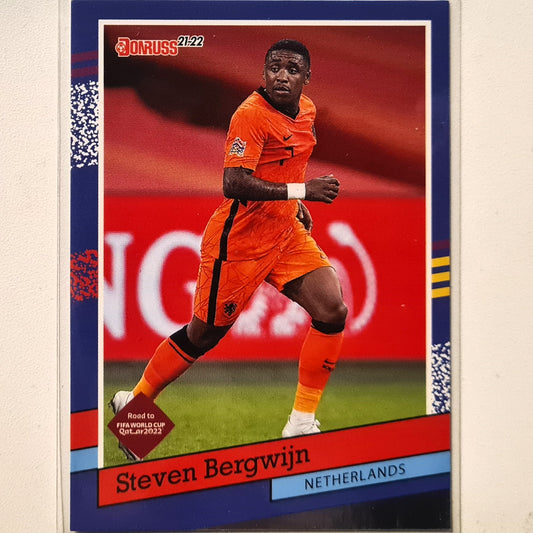 Steven Bergwijn 2021-22 Donruss road to fifa world cup Qatar 2022 #4 Soccer Football  Netherlands Excellent sleeved