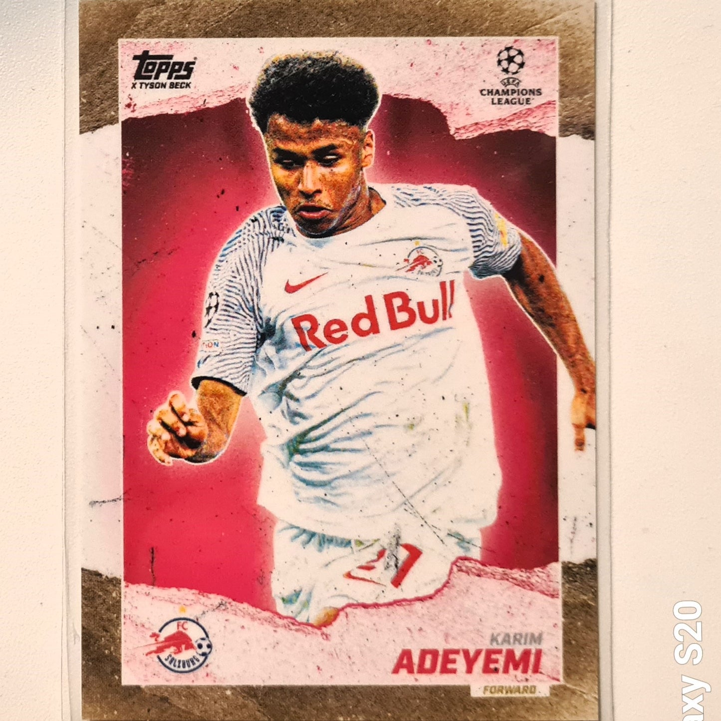 Karim Adeyemi 2021 Topps Tyson Beck gold Champions League RC  RB Salzburg Excellent sleeved