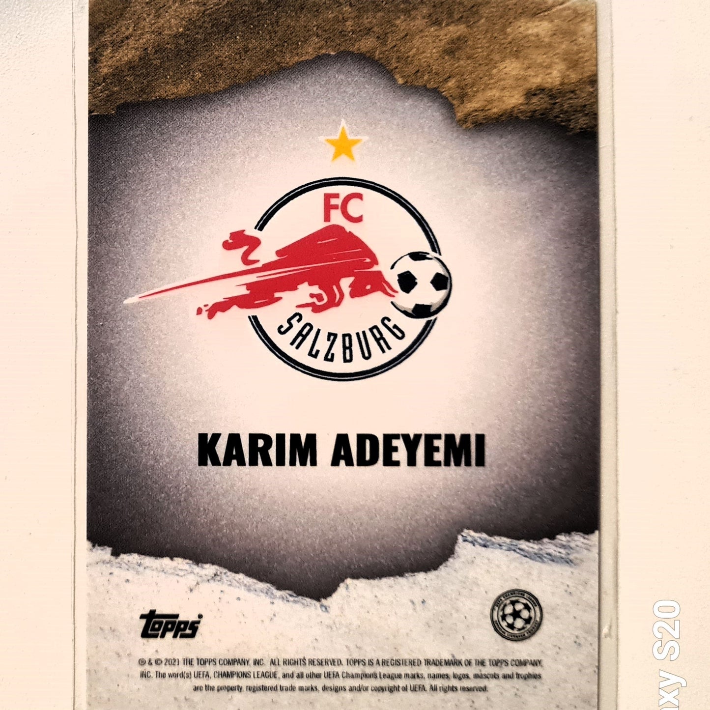 Karim Adeyemi 2021 Topps Tyson Beck gold Champions League RC  RB Salzburg Excellent sleeved