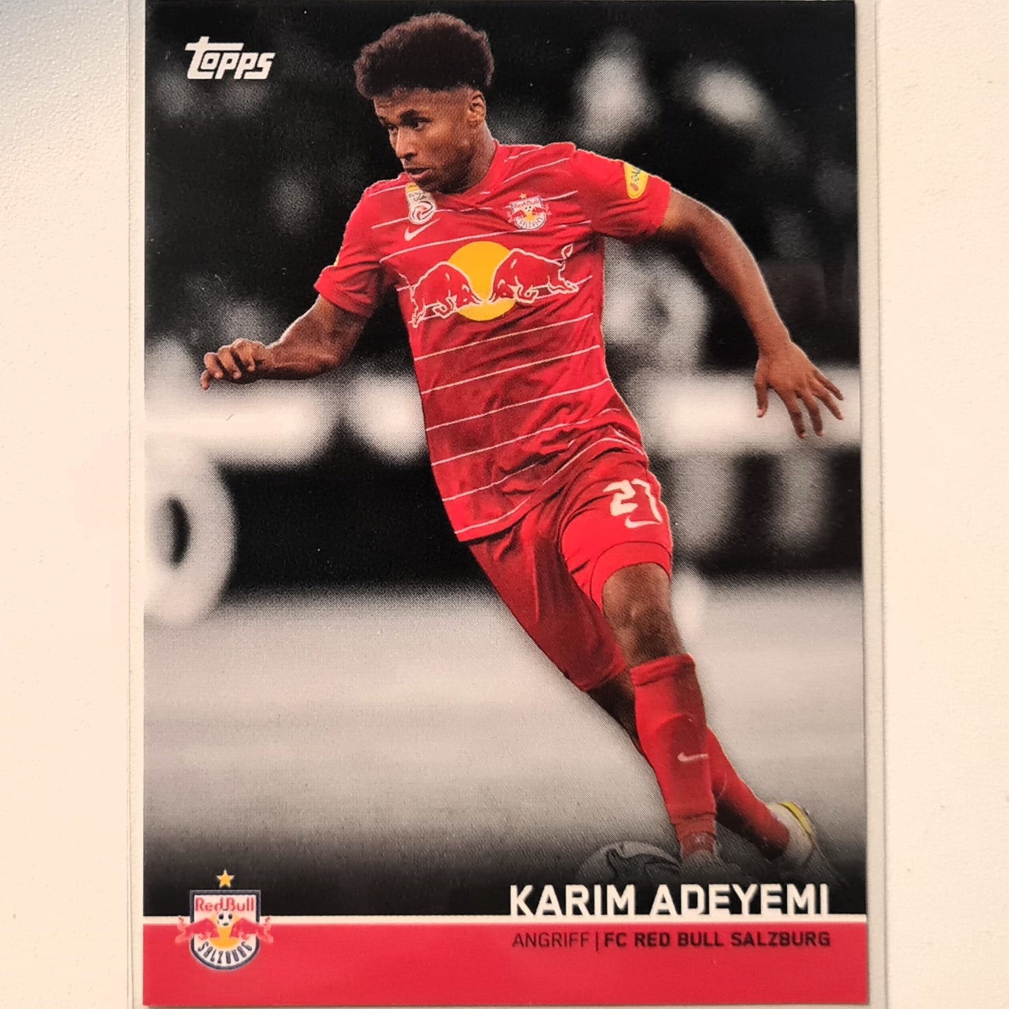 Karim Adeyemi 2021 Topps Soccer Football card  RB Salzburg Excellent sleeved