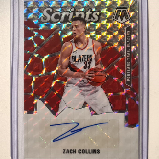 Zach Collins 2019-20 Panini Mosaic Scripts Auto prizm SC-ZCL NBA  Basketball Portland Trail Blazers excellent/mint sleeved