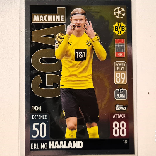 Erling Haaland 2021-22 Topps Match Attax Goal Machine #187 Soccer Football Manchester City Very good Sleeved