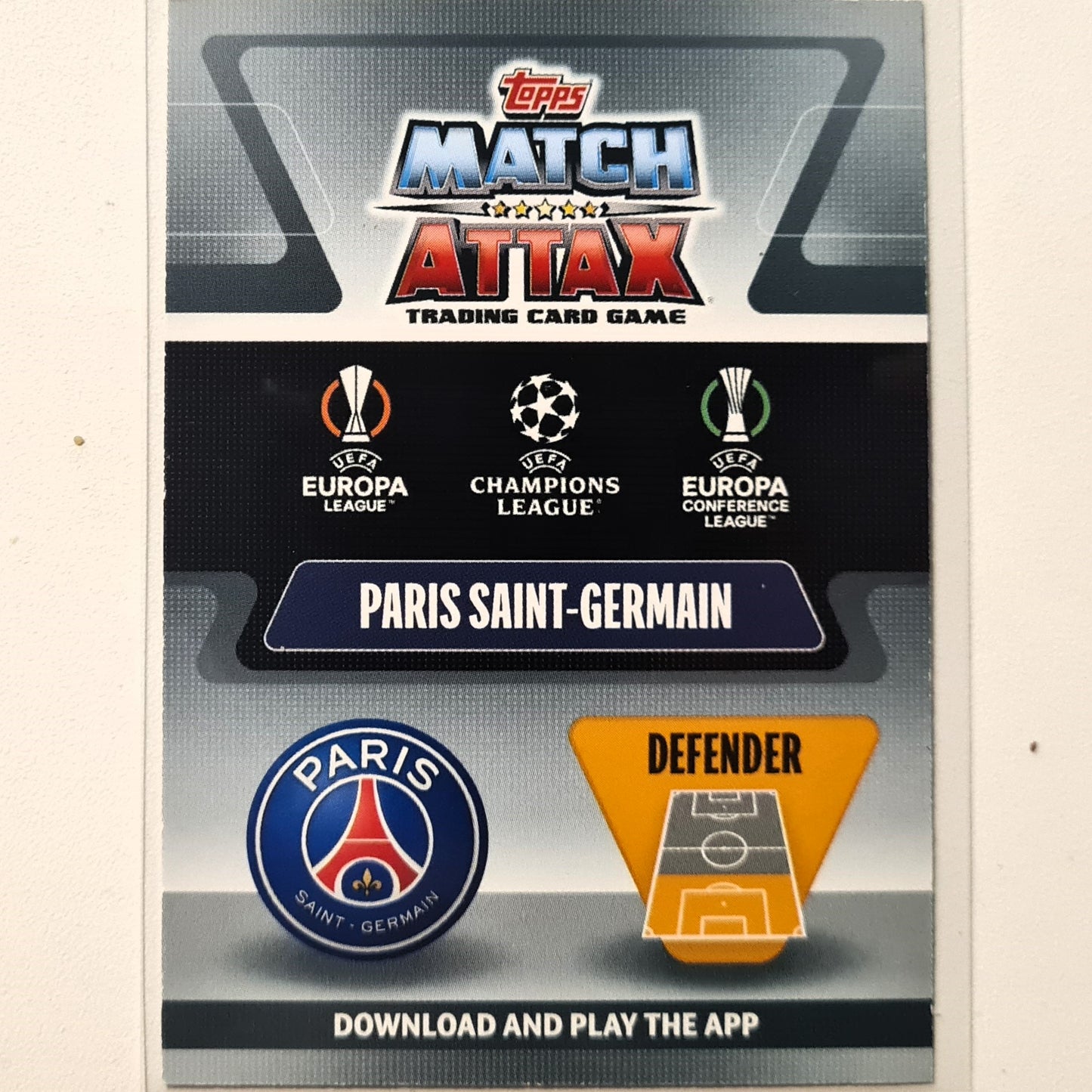 Marquinhos 2021-22 Topps Match Attax Man of the match #396 Soccer Football Paris Saint Germain Excellent Sleeved