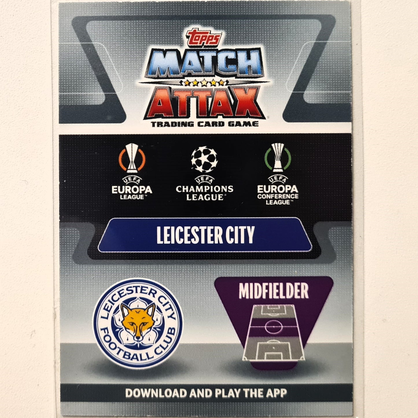 Harvey Barnes 2021-22 Topps Match Attax Man of the match #393 Soccer Football Leicester City Excellent Sleeved