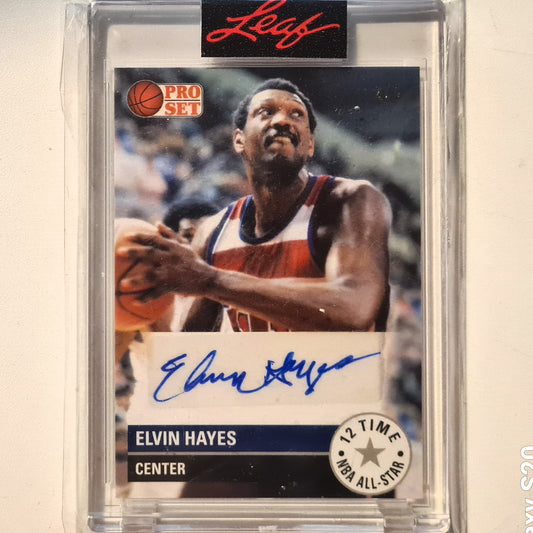 Elvin Hayes 2021 Leaf Pro Set 12 time NBA All star blue Autograph auto numbered 2/4 PSB-EH1 NBA basketball Bullets mint cased