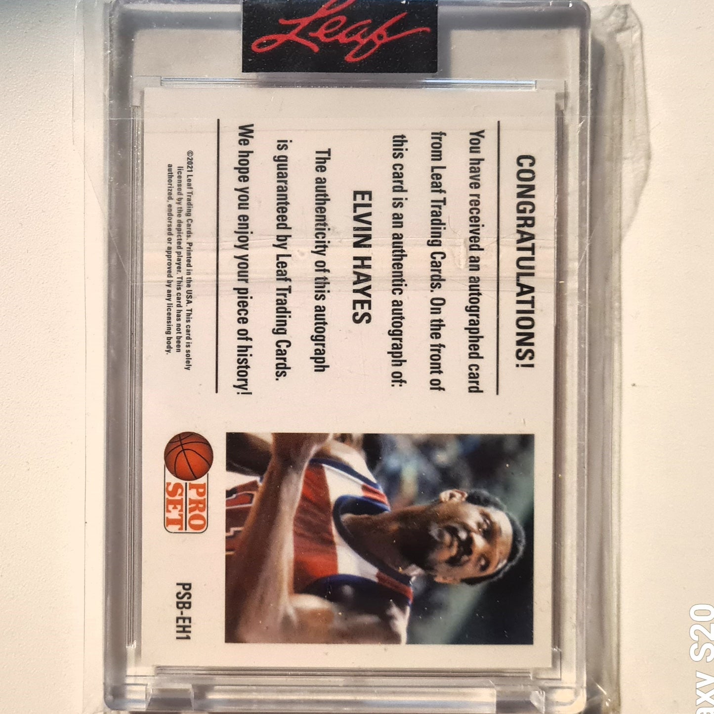 Elvin Hayes 2021 Leaf Pro Set 12 time NBA All star blue Autograph auto numbered 2/4 PSB-EH1 NBA basketball Bullets mint cased