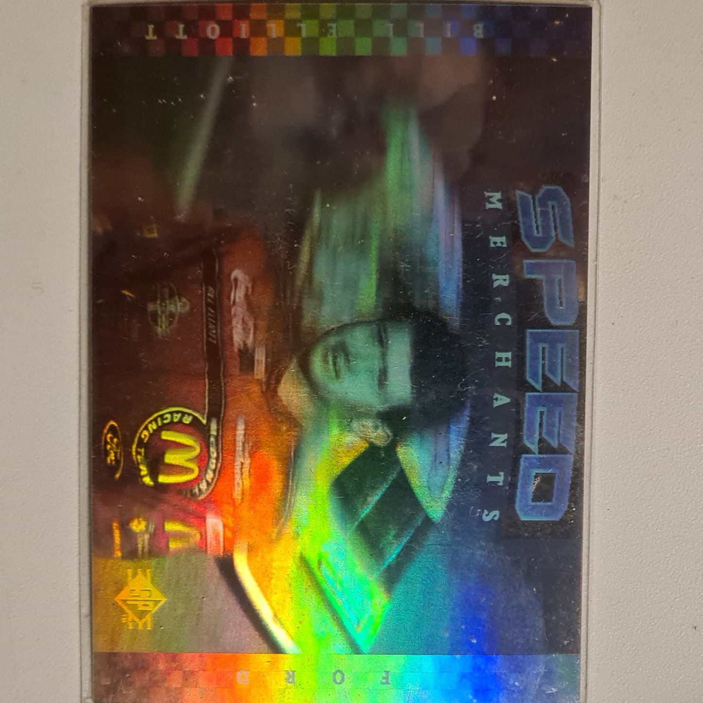 Bill Elliott 1995 Upper-Deck SP Speed Merchant Holo SM3 Nascar Ford McDonalds Excellent Sleeved