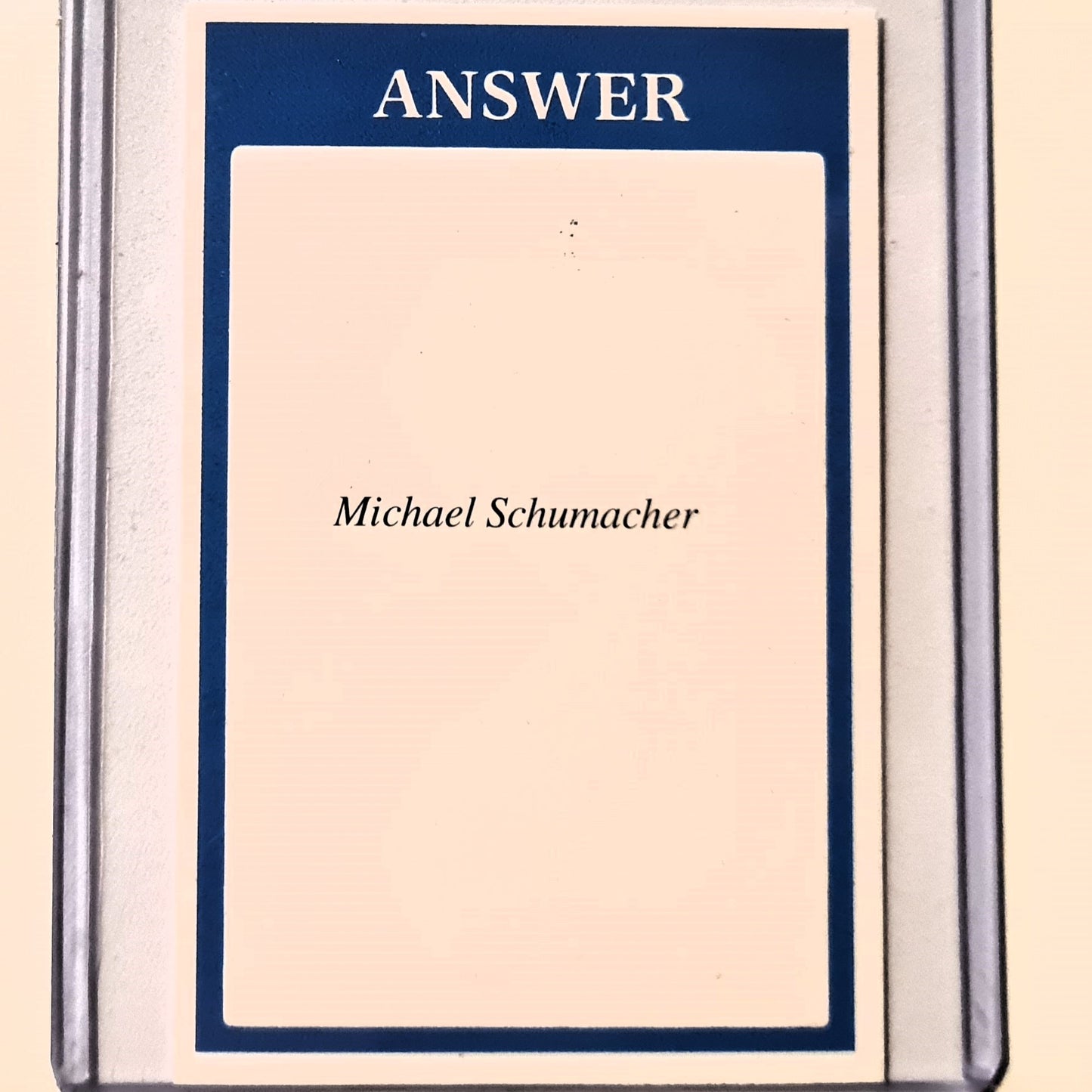 Michael Schumacher 1994 Question of Sport card F1 Formula one Benetton Excellent/mint Sleeved