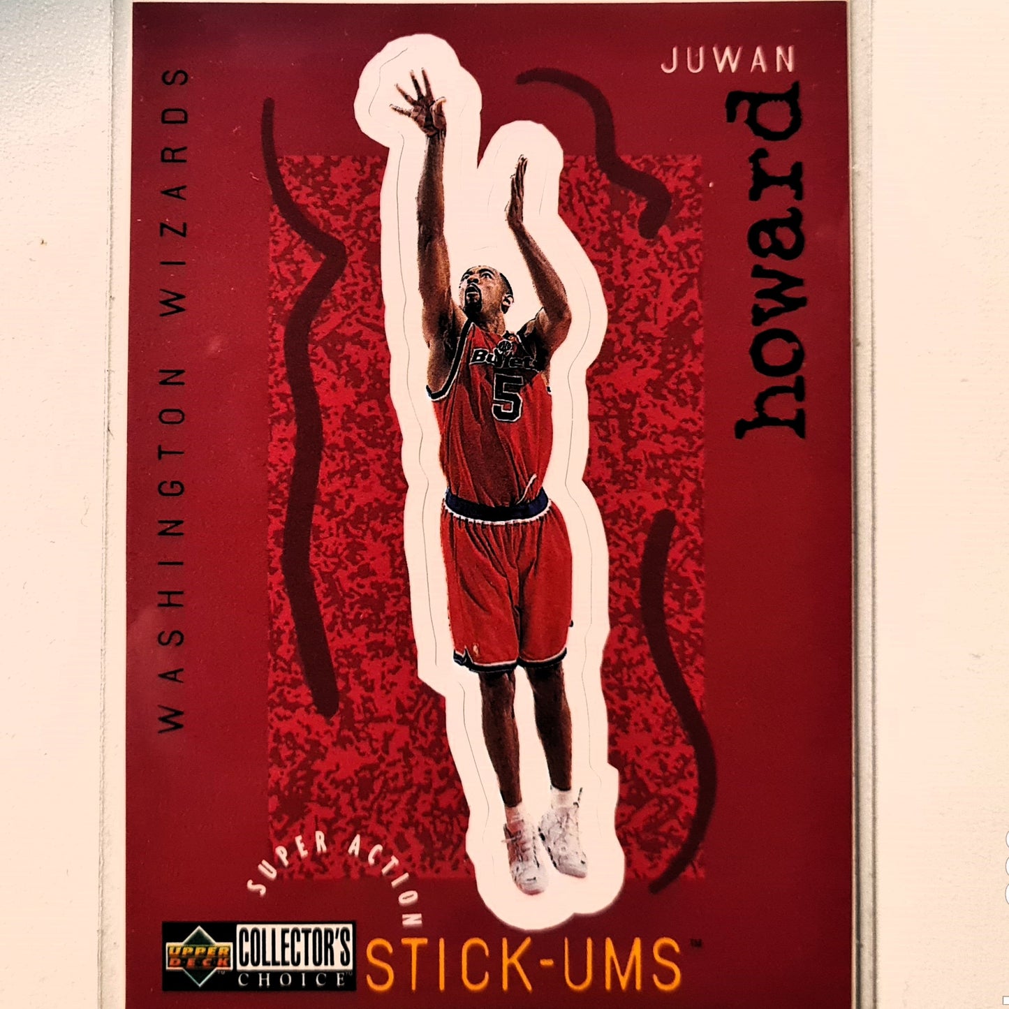 Juwan Howard 1997 Upper Deck Stick-ums S29 NBA Basketball Washington Bullets/Wizards Excellent/mint sleeved
