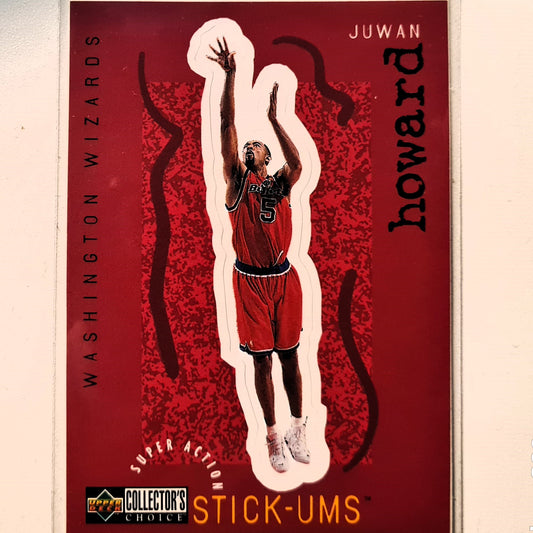 Juwan Howard 1997 Upper Deck Stick-ums S29 NBA Basketball Washington Bullets/Wizards Excellent/mint sleeved
