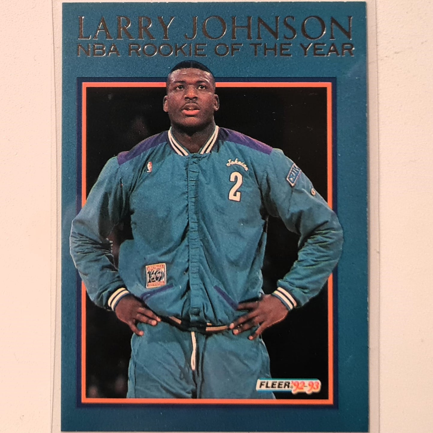 Larry Johnson 1992 Fleer rookie of the year 92-93 #10 NBA Basketball very good sleeved