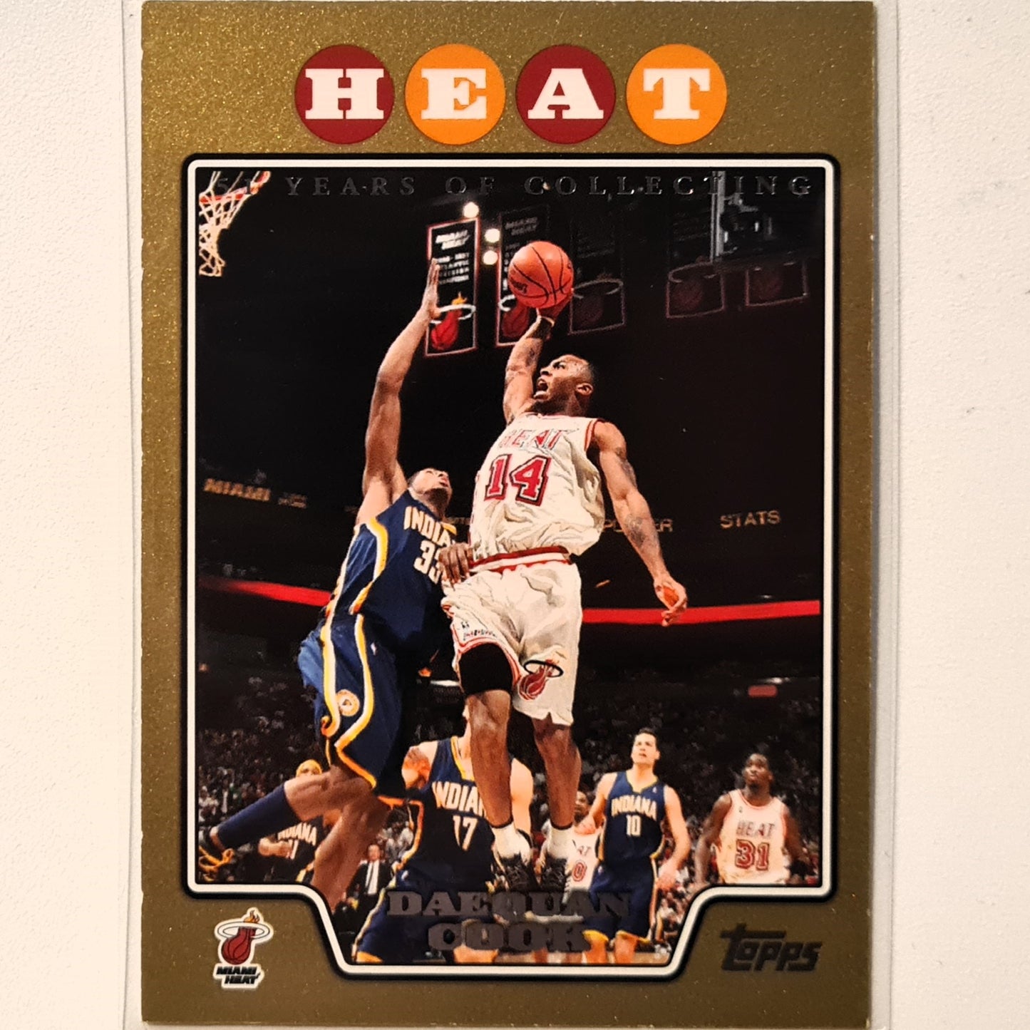 Daequan Cook 2008 Topps 51 years of collecting gold edition 1446/2008 #14 NBA Basketball Miami Heat very good sleeved