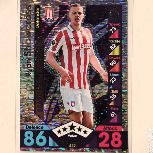 Ryan Shawcross 2016-17 Topps match attax #437 Soccer Football Stoke City very good/excellent sleeved