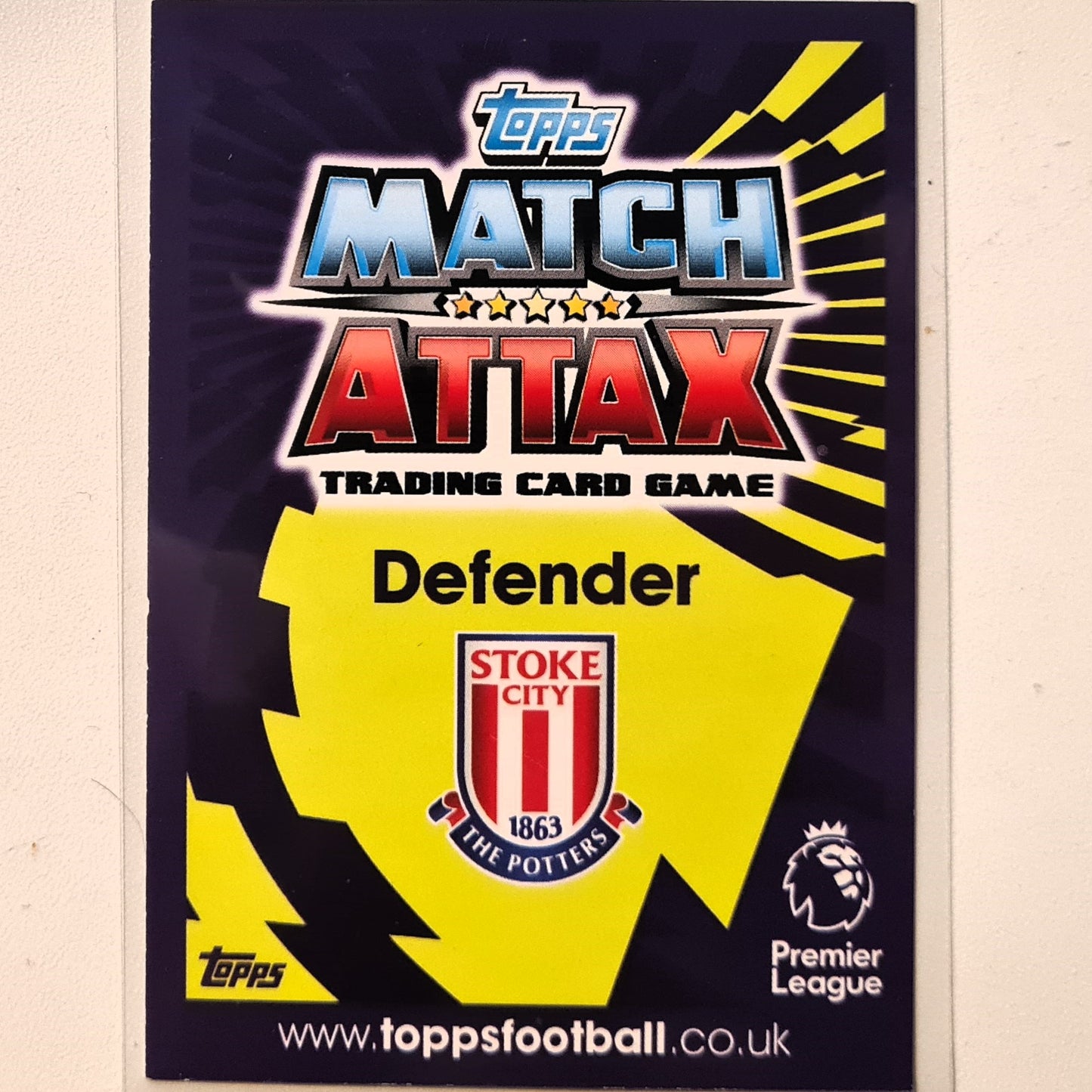 Ryan Shawcross 2016-17 Topps match attax #437 Soccer Football Stoke City very good/excellent sleeved