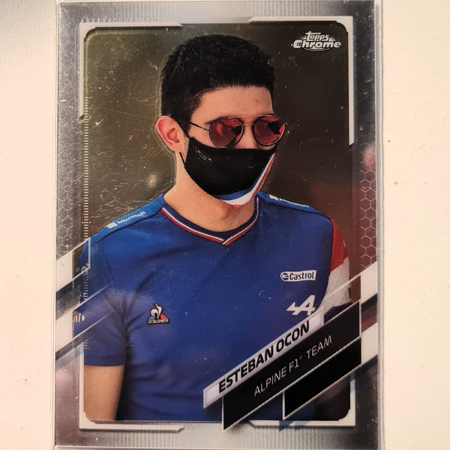 Esteban Ocon 2021 Topps Chrome #31 Formula one F1 Alpine excellent sleeved