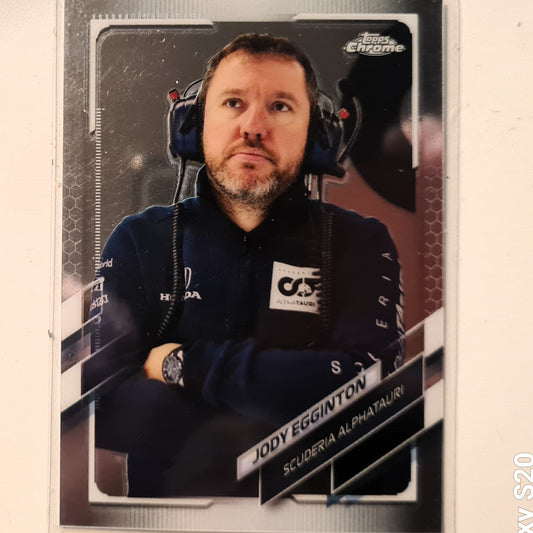 Jody Eggington 2021 Topps Chrome #89 Formula one F1 Scuderia Alphatauri excellent sleeved