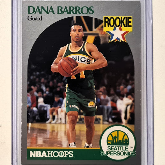 Dana Barros 1990 NBA Hoops Rookie RC #274 NBA Basketball Seattle Super Sonics Excellent/mint Sleeved