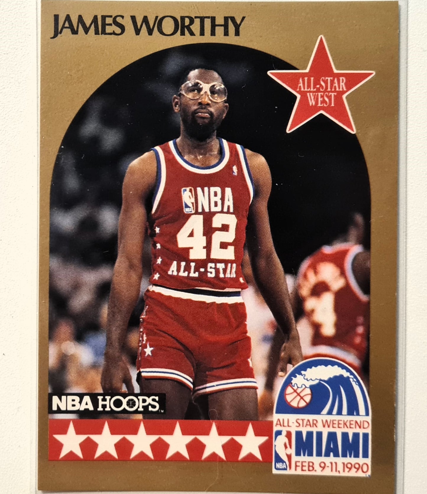 James Worthy 1990 NBA Hoops all star weekend #26 NBA Basketball Lakers Excellent/mint Sleeved