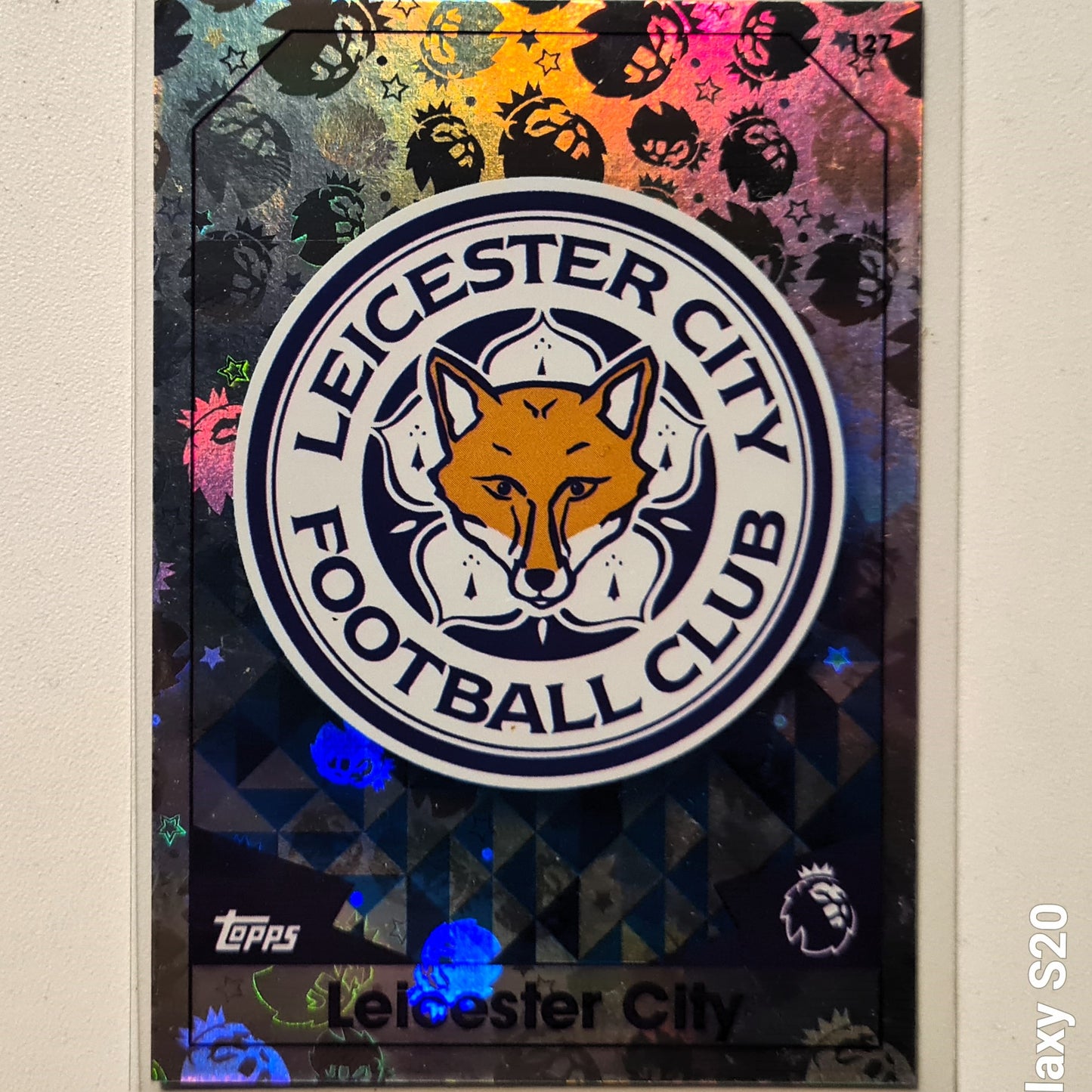 Leicester club crest 2016-17 Topps match attax league winners #127 Soccer football Leicester City very good sleeved