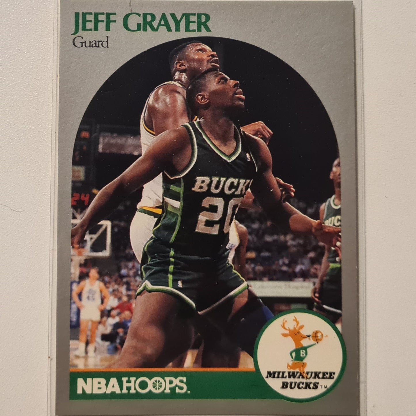Jeff Grayer 1990 NBA Hoops #174 NBA Basketball Milwaukee Bucks Excellent/mint sleeved