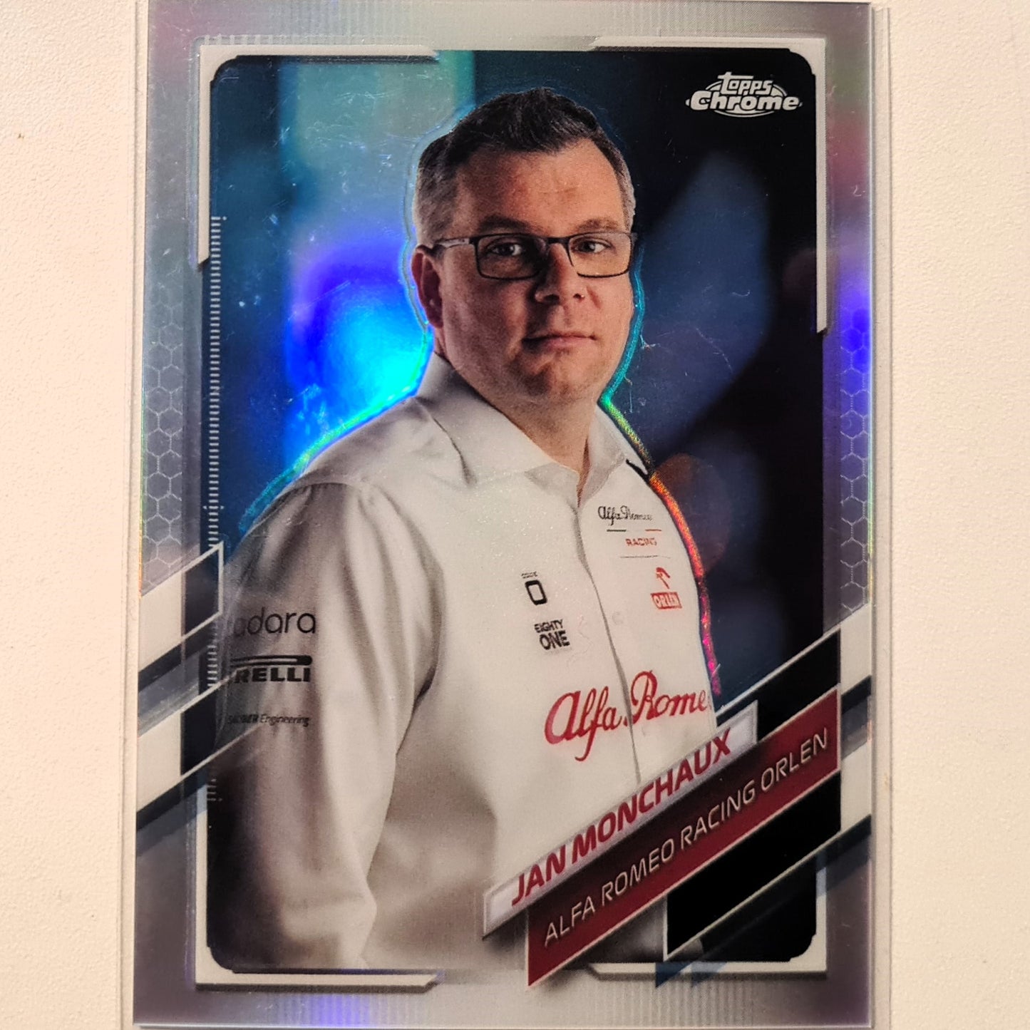 Jan Monchaux 2021 Topps Chrome Refractor #95 F1 formula One Alfa Romeo Excellent/mint Sleeved