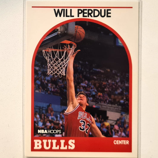 Will Perdue 1989 NBA Hoops #259 NBA Basketball Chicago Bulls Excellent/mint sleeved