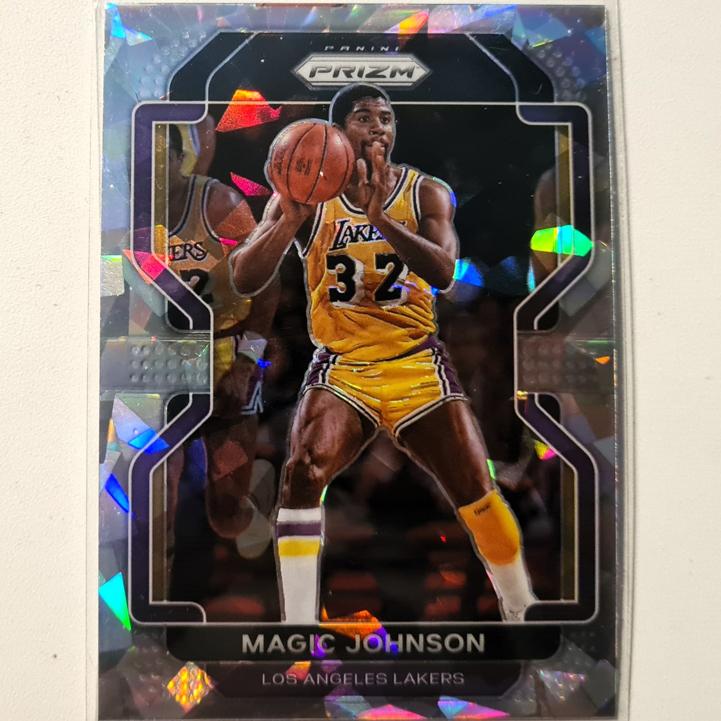 Magic Johnson 2021-22 Panini prizm cracked ice #248 NBA Basketball LA Lakers Excellent/mint sleeved