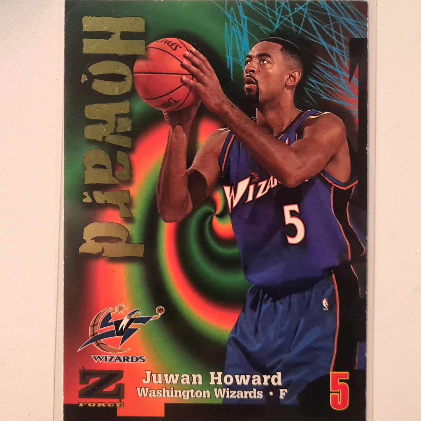 Juwan Howard 1998 Skybox Z-Force #180 NBA Basketball Washington Wizards good/very good sleeved