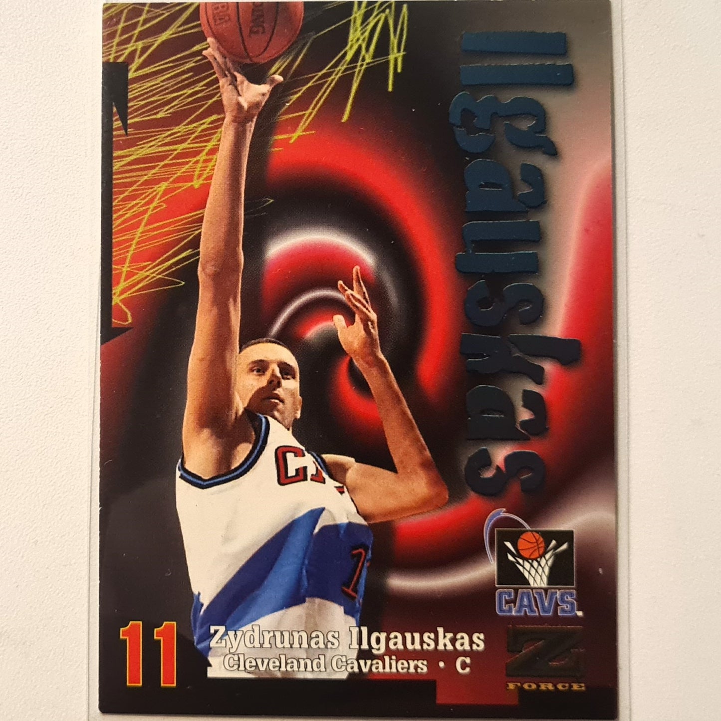 Zydrunas Ilgauskas 1998 Skybox Z-Force #185 NBA Basketball Cleveland Cavaliers Excellent Sleeved