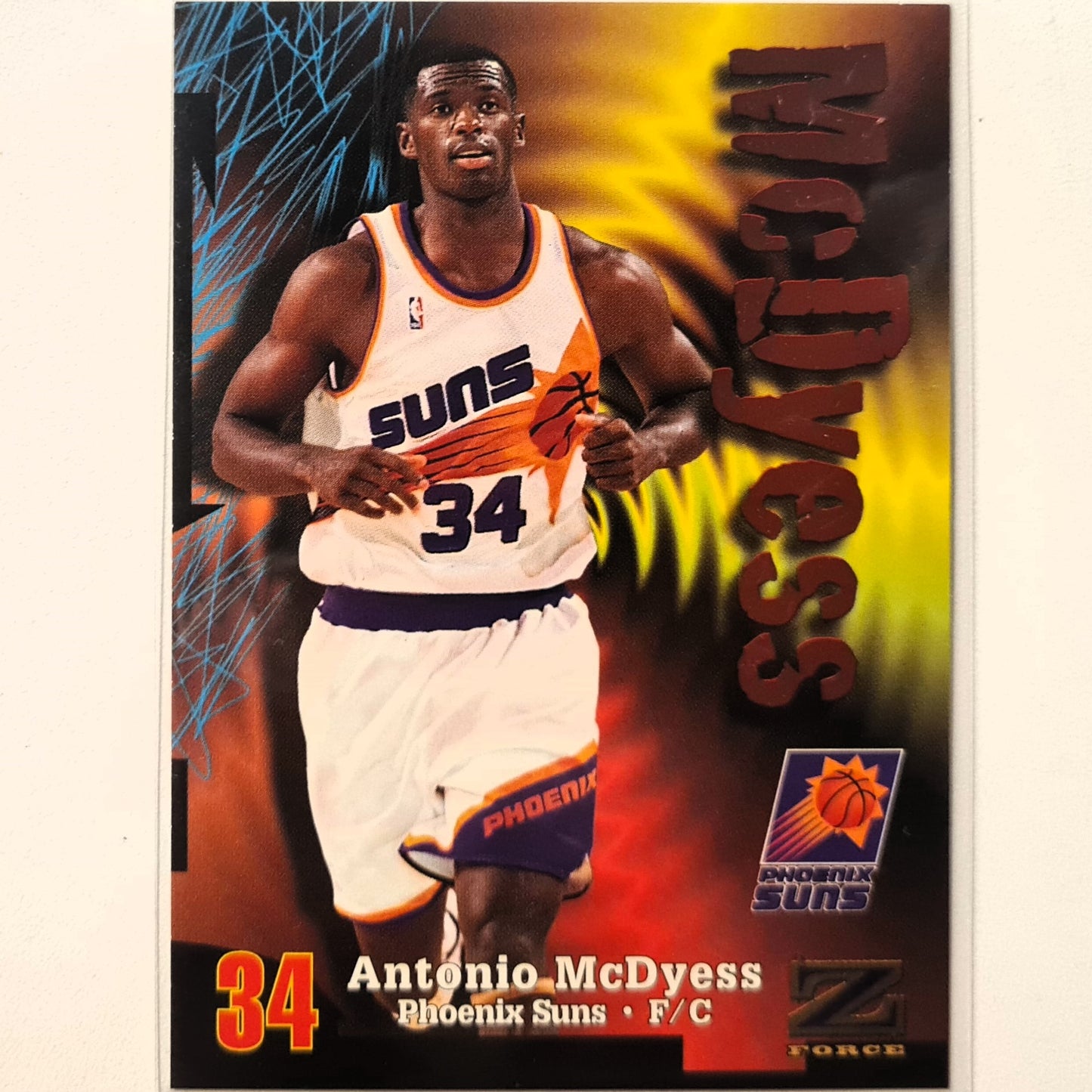 Antonio McDyess 1998 Skybox Z-Force #127 NBA Basketball Phoenix Suns Excellent Sleeved