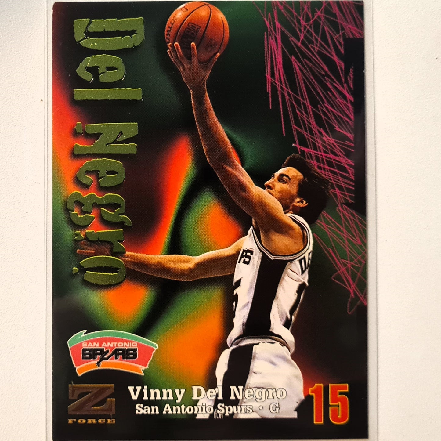 Vinney Del Negro 1998 Skybox Z-Force #188 NBA Basketball San Antonio Spurs Excellent Sleeved