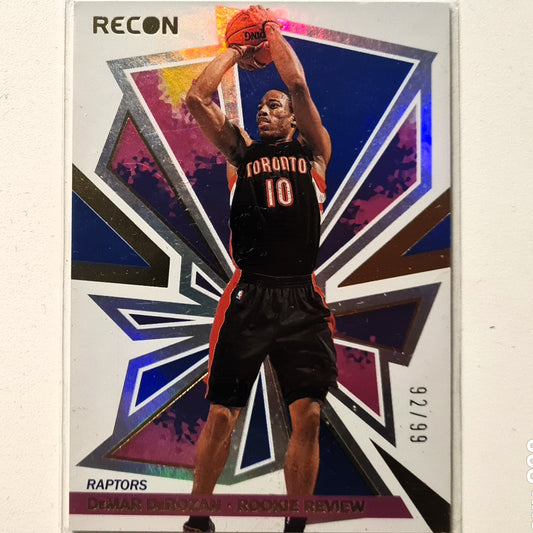 DeMar DeRozan 2020-21 Panini Recon Rookie review blue 92/99 #17 NBA Basketball Toronto Raptors very good Sleeved