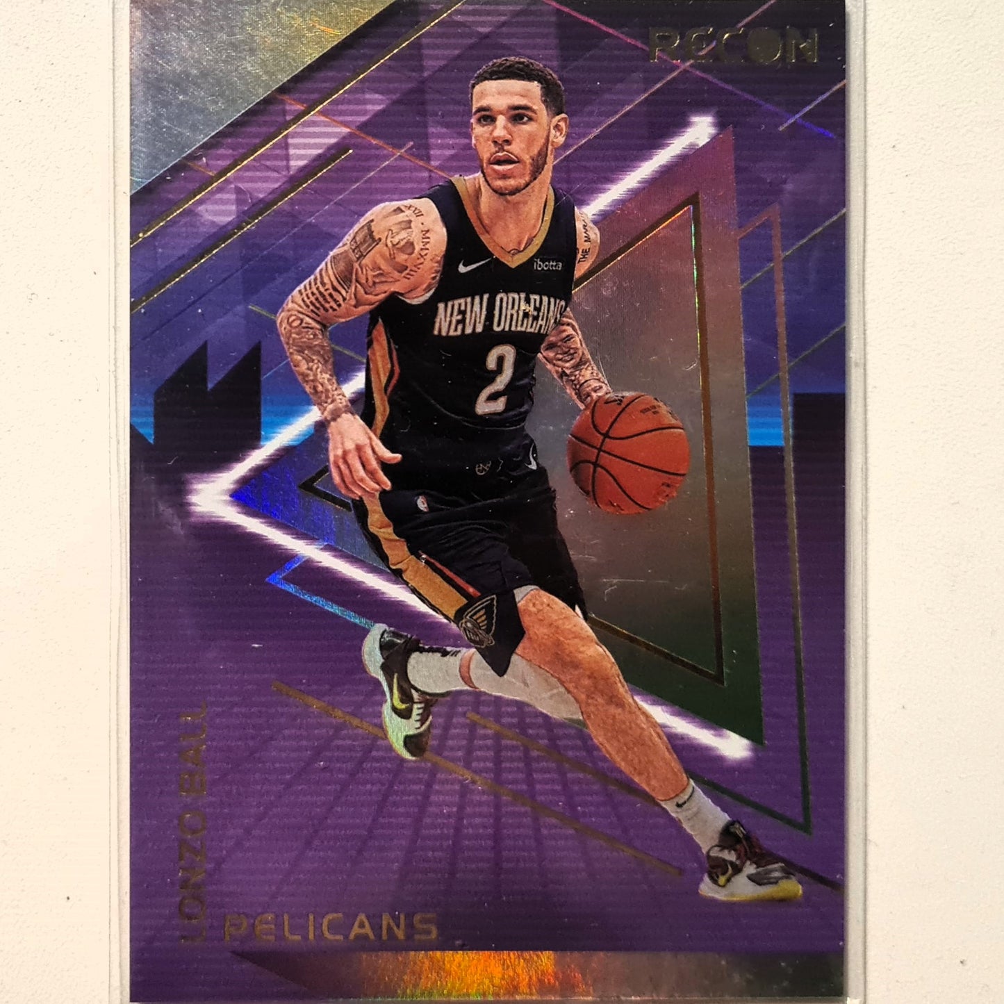 Lonzo Ball 2021-22 Panini Recon #84 NBA Basketball New Orleans Pelicans excellent Sleeved