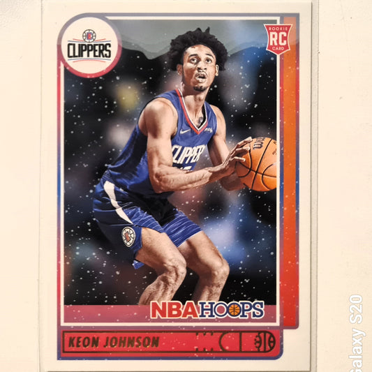 Keon Johnson 2021-22 Panini NBA Hoops Winter edition Rookie RC #205 NBA Basketball LA Clippers Excellent/mint sleeved