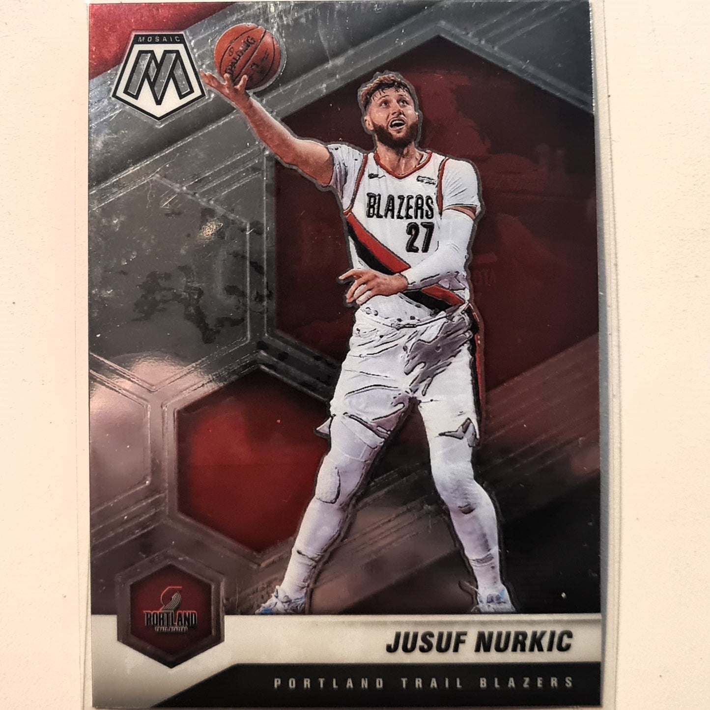 Jusuf Nurkic 2020-21 Panini Mosaic Elevate #96 NBA Basketball Portland Trail Blazers Excellent Sleeved