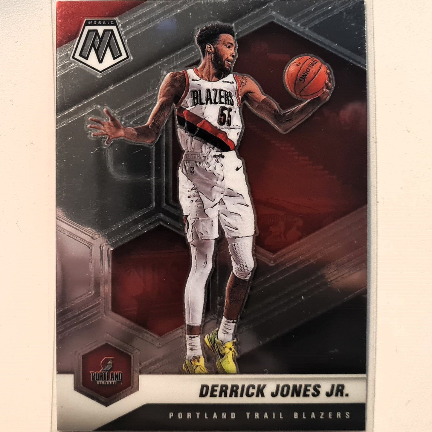 Derrick Jones Jr 2020-21 Panini Mosaic #31 NBA Basketball Portland Trail Blazers Excellent Sleeved