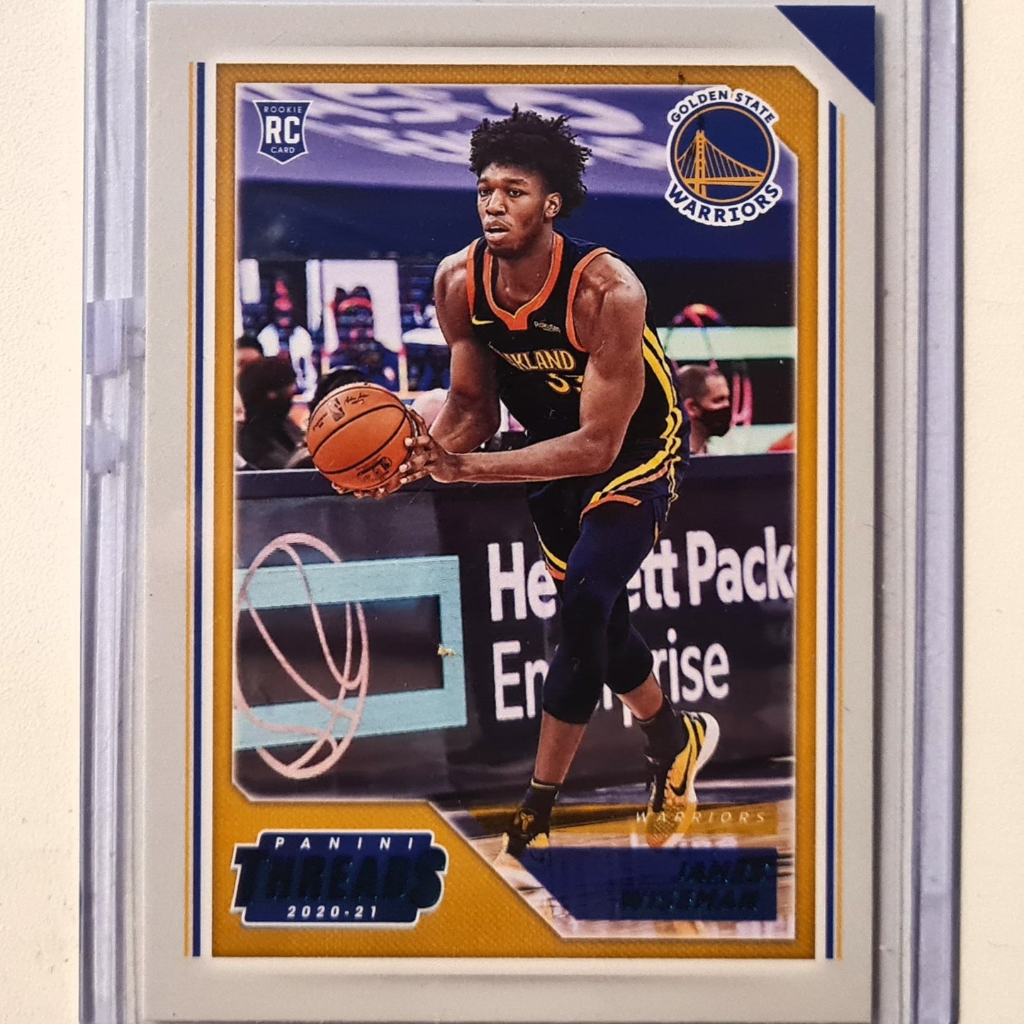 James Wiseman 2020-21 Panini threads teal Edition  Rookie RC #93 NBA Basketball Golden State Warriors Excellent/mint Sleeved