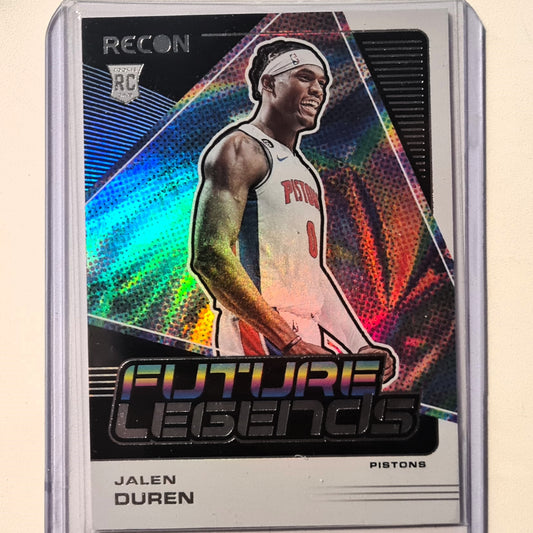 Jalen Duren 2022-23 Panini Recon Future legends Rookie RC #14  NBA Basketball Detroit Pistons Excellent Sleeved